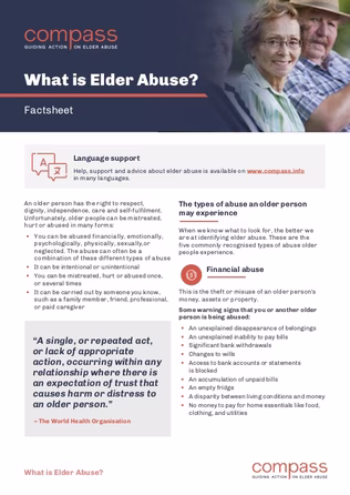 What is Elder Abuse? Cover