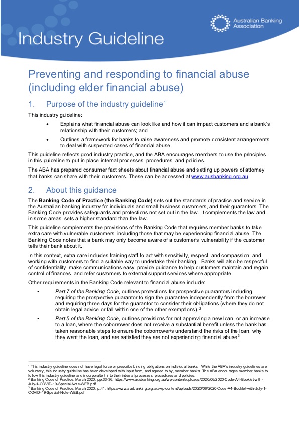 Preventing and Responding to Financial Abuse Cover