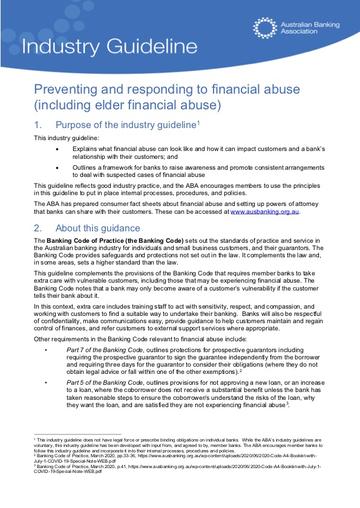 Preventing and Responding to Financial Abuse Cover