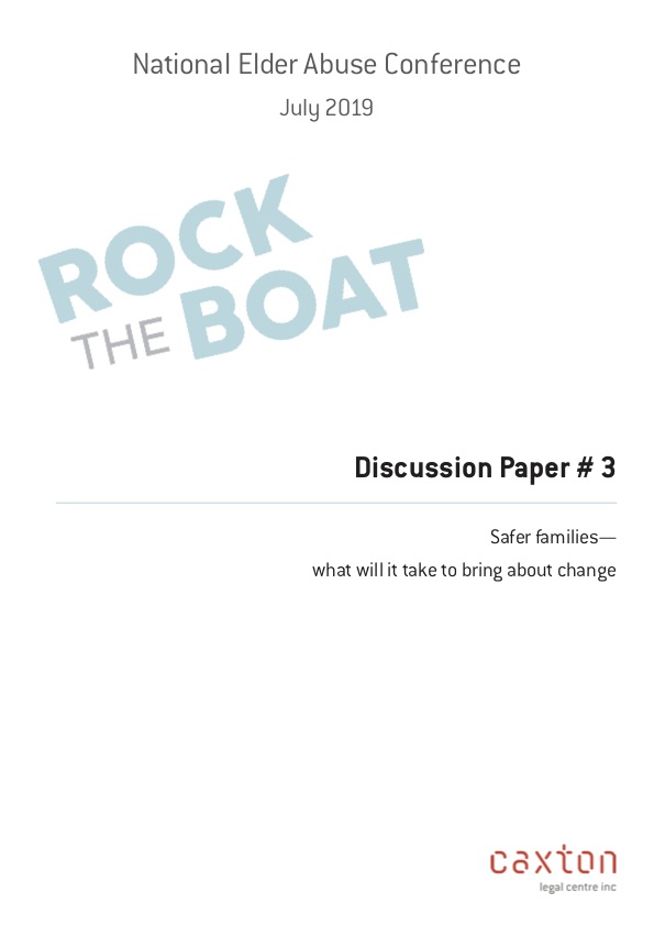 Safer Families - What Will it Take to Bring About Change Cover