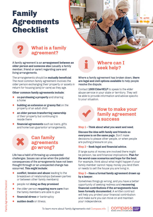 Family Agreements Checklist cover