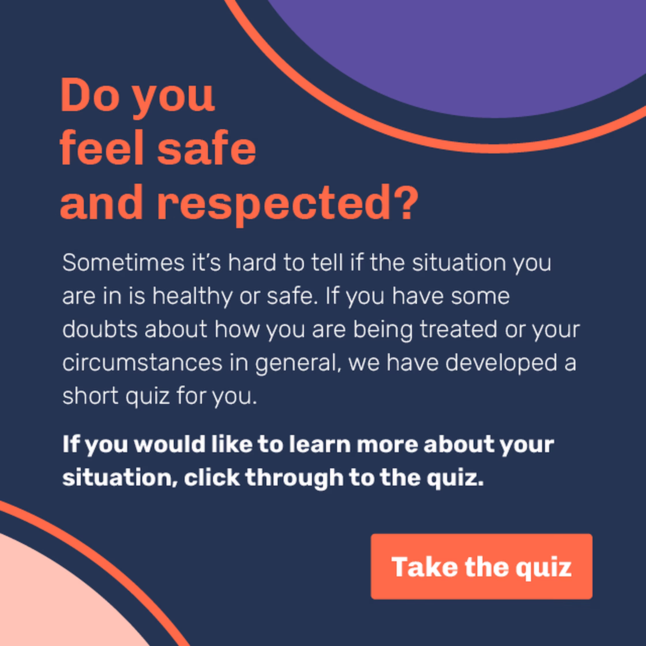 Am I safe and respected? quiz