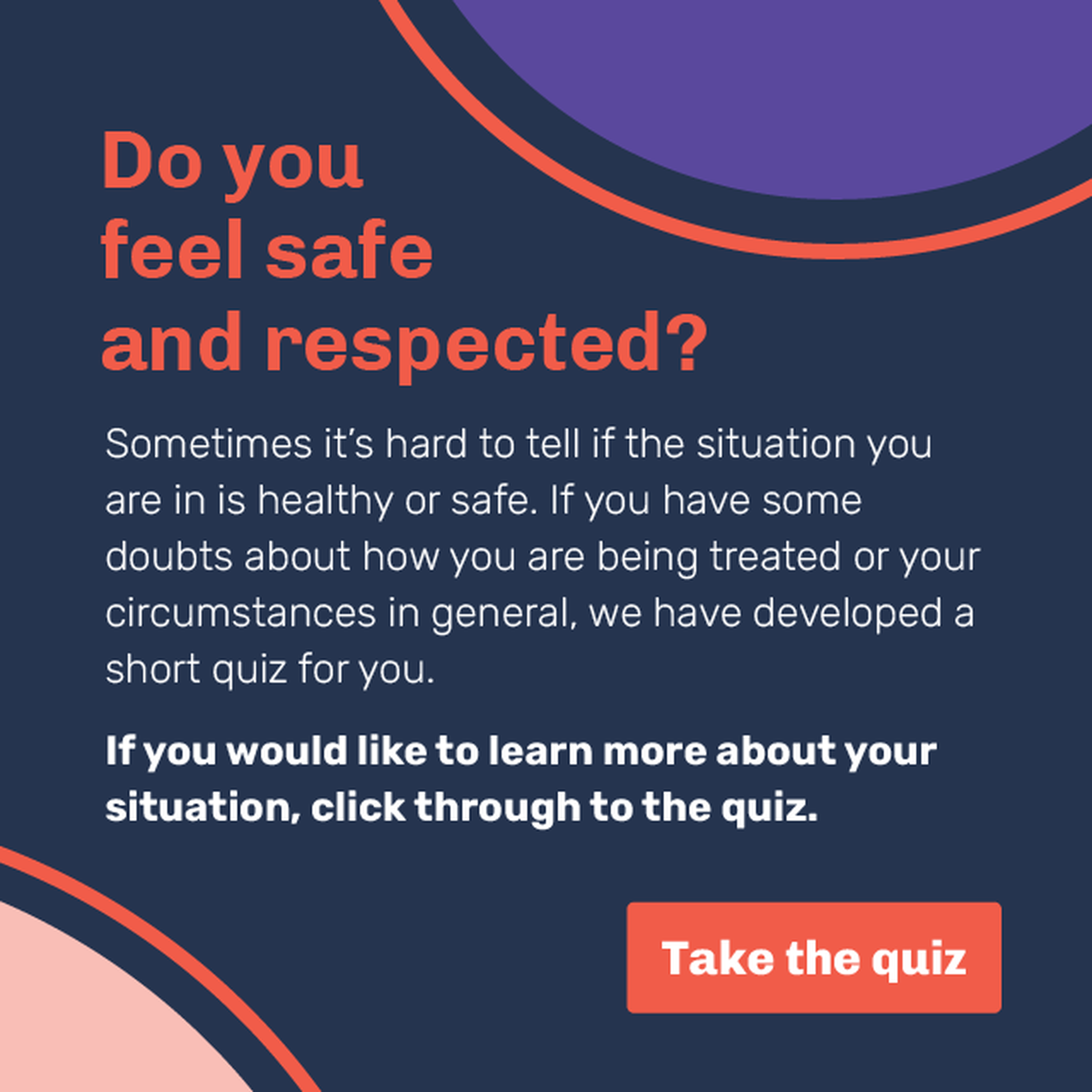 Am I safe and respected? quiz