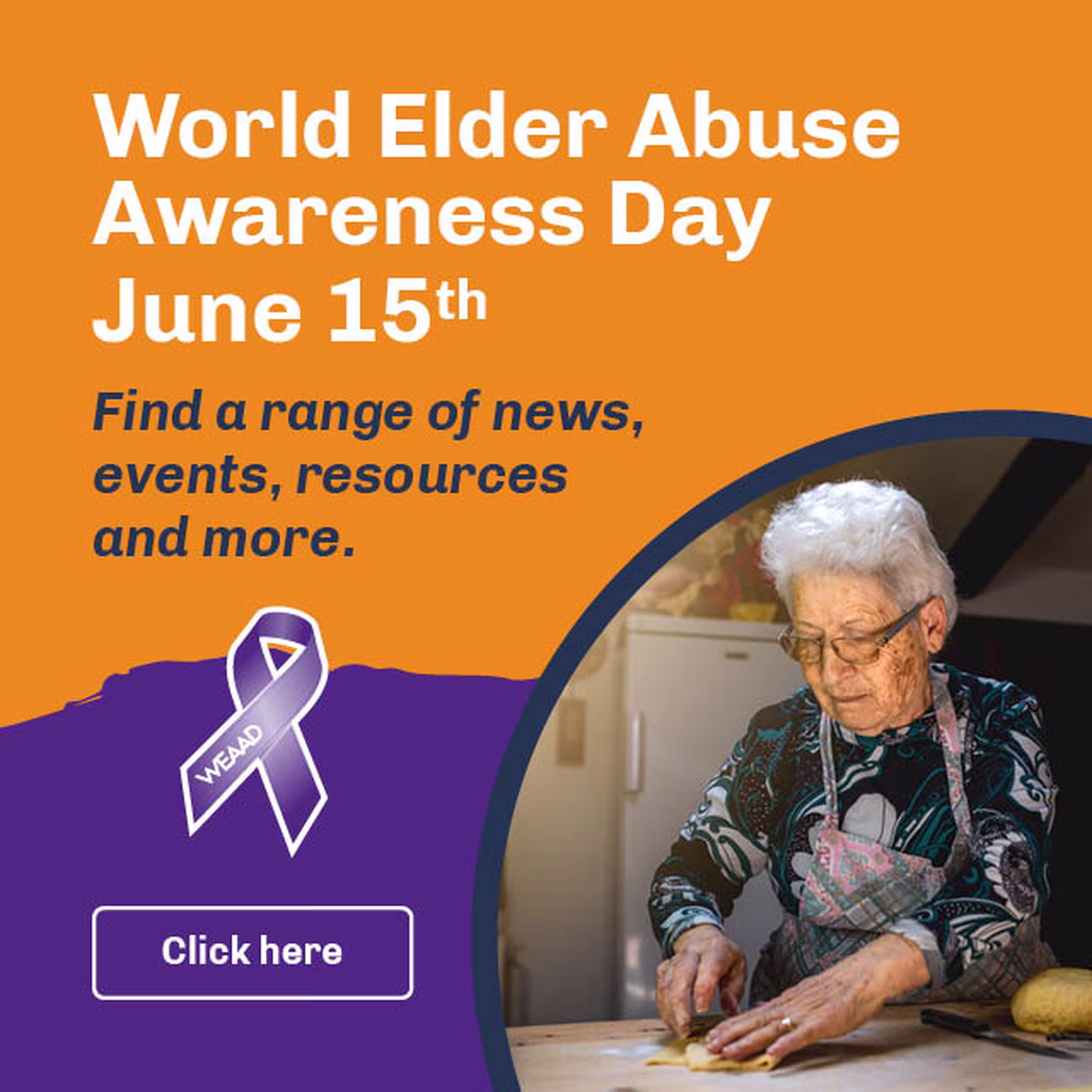 World Elder Abuse Awareness Day mobile banner
