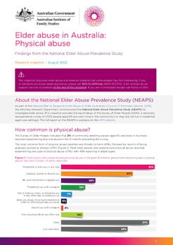 Elder Abuse in Australia: Physical Abuse. Snapshot report.