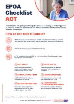 EPOA Checklist ACT