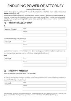 ACT EPOA form