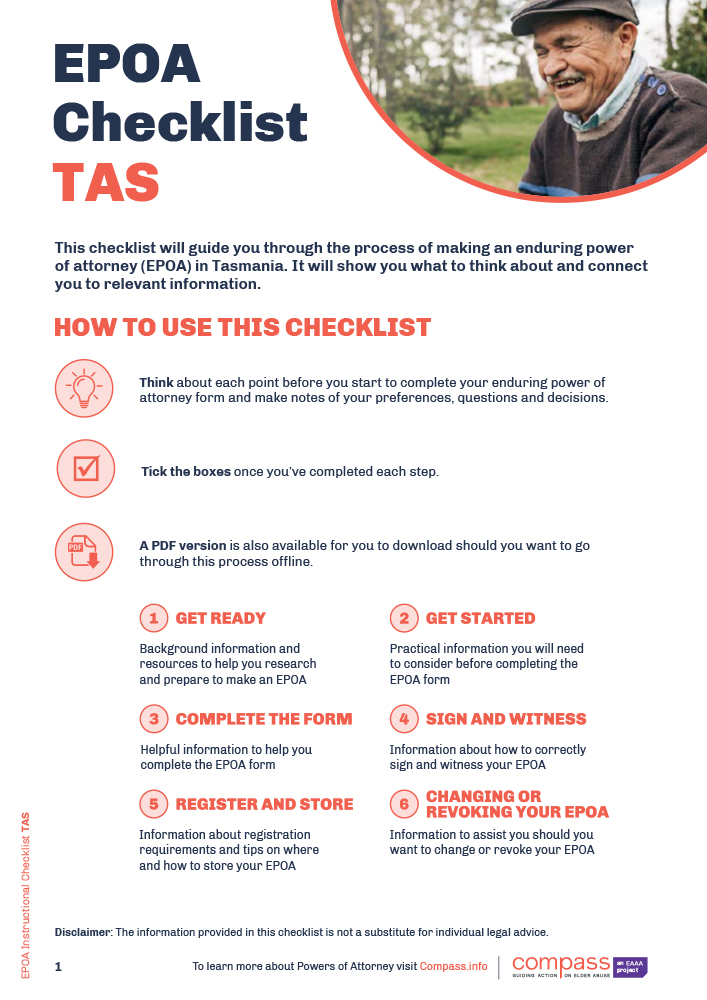 EPOA Checklist Tasmania Cover Tile