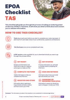 EPOA Checklist Tasmania Cover Tile