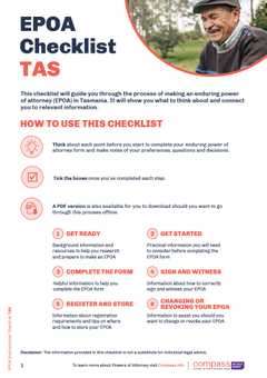 EPOA Checklist Tasmania Cover Tile