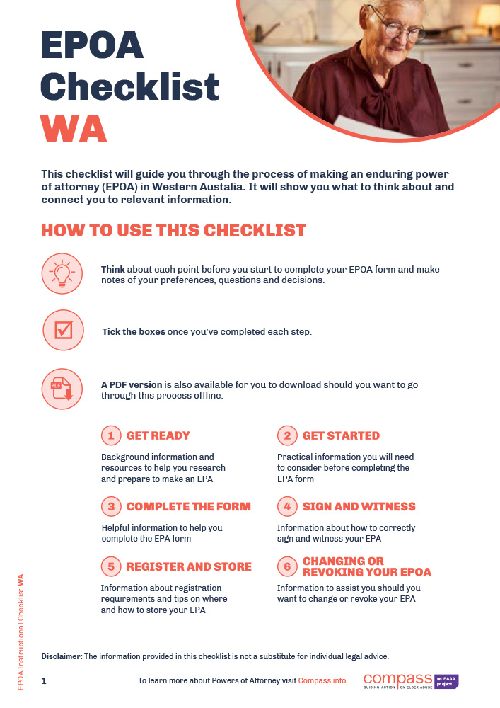 EPOA Checklist WA
