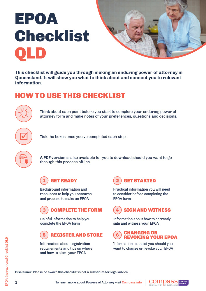 EPOA Checklist Queensland Cover Tile