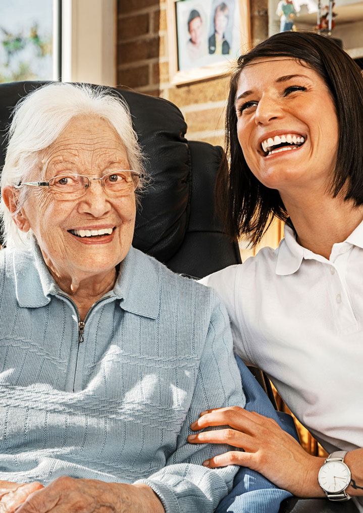 Senior woman and nurse 