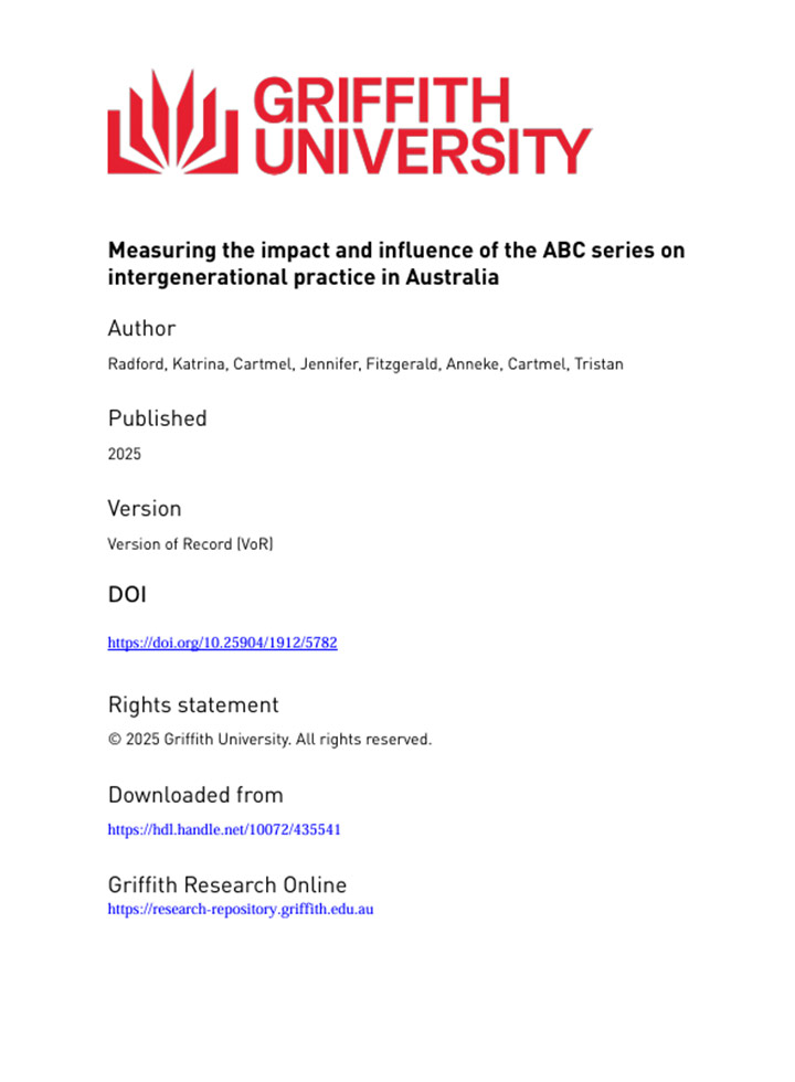 Measuring the impact and influence of the ABC series on intergenerational practice in Australia
