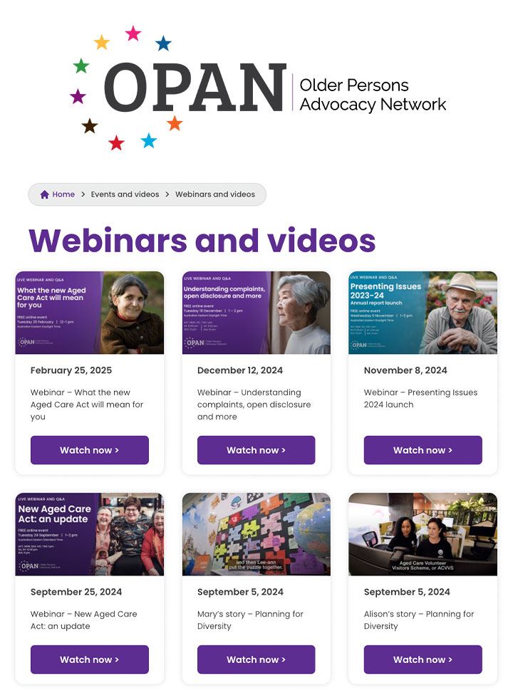 Replay popular OPAN webinars