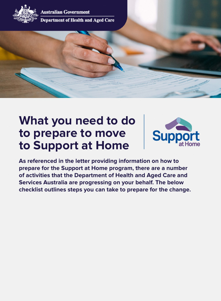 Support at Home checklist