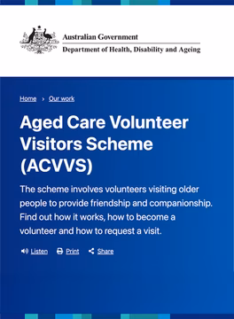 Aged Care Volunteer Visitors Scheme