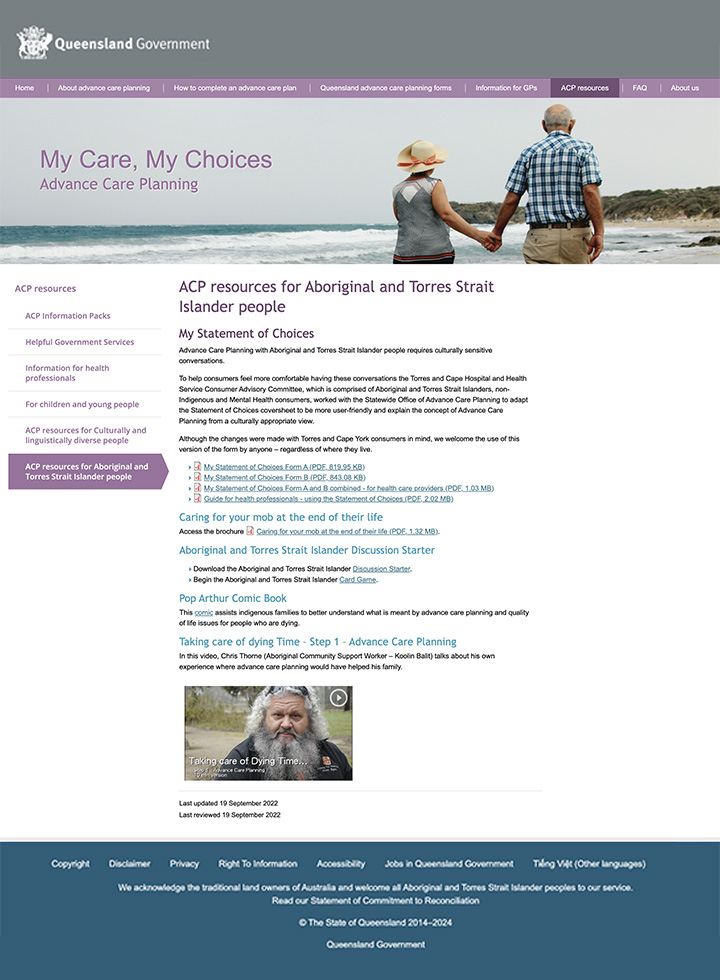 My Care, My Choices - Advance Care Planning