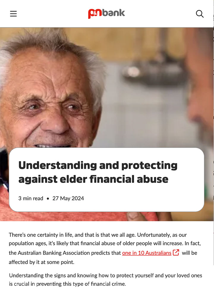 Understanding and protecting against elder financial abuse