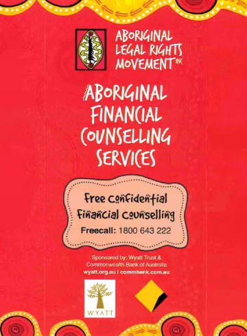 Aboriginal Legal Rights Movement Financial Counselling