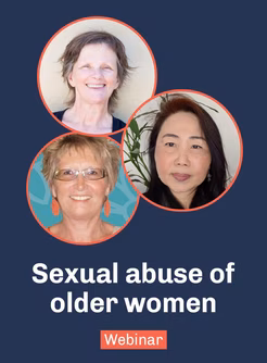 Grafik für sexuellen Missbrauch älterer Frauen Webinar