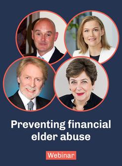 Graphic for preventing financial elder abuse webinar