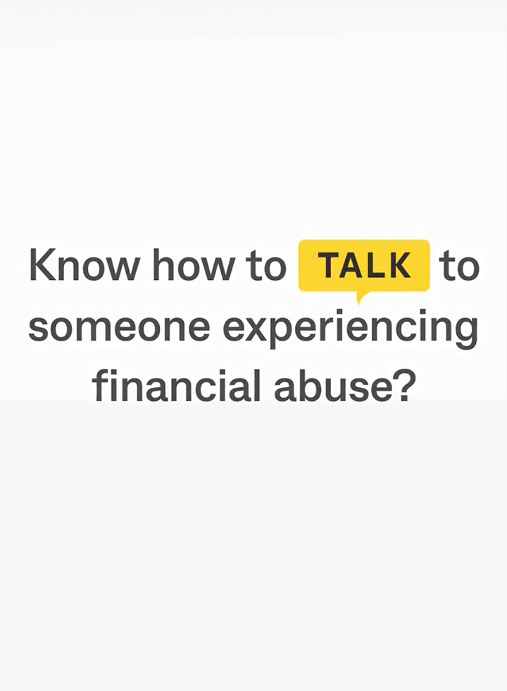 Let's TALK about financial abuse