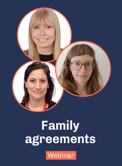 Grafik für Webinar zu Familienvereinbarungen