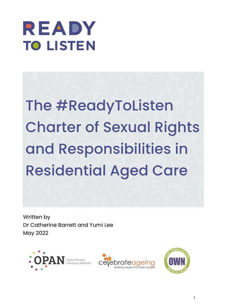 Charter of Sexual Rights and Responsibilities in Residential Aged Care.