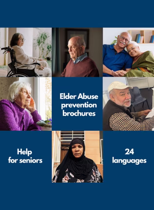Elder abuse prevention brochures in 24 languages