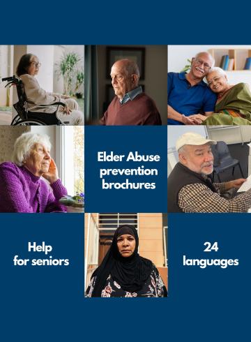 Elder abuse prevention brochures in 24 languages