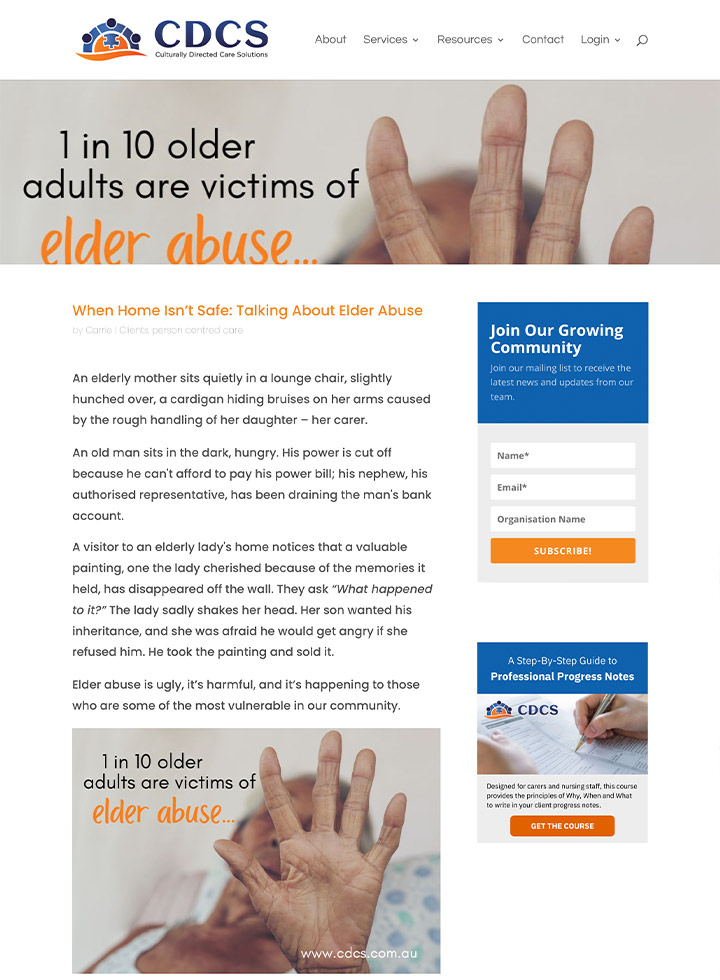 When Home Isn't Safe: Talking About Elder Abuse