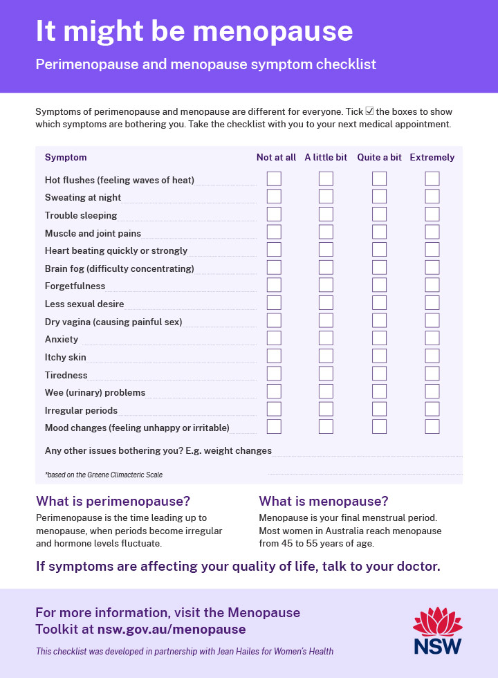 Menopause toolkit
