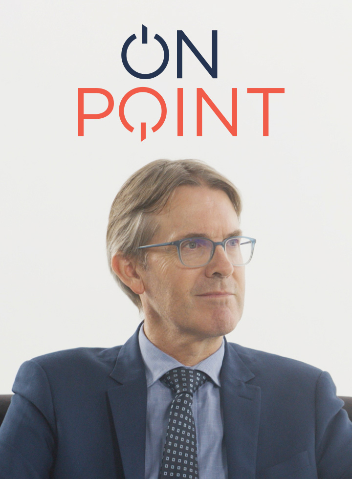 Graphic for On Point interview with John Chesterman