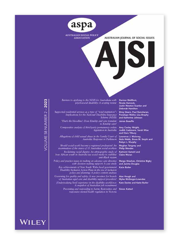 Policy and practice issues in making an advance care directive with decision making support: A case study