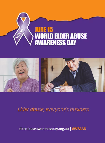 Logo for World Elder Abuse Awareness Day resources