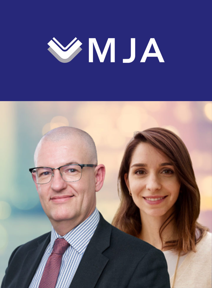 MJA logo and headshots