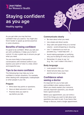 Staying confident as you age