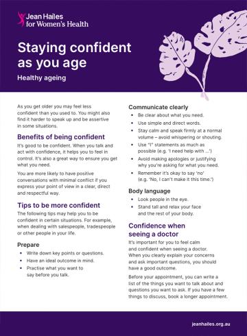 Staying confident as you age