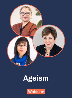 Grafik für Webinar zum Thema Altersdiskriminierung