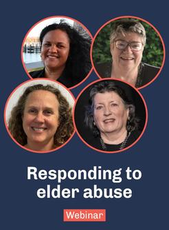 Graphic for responding to elder abuse webinar