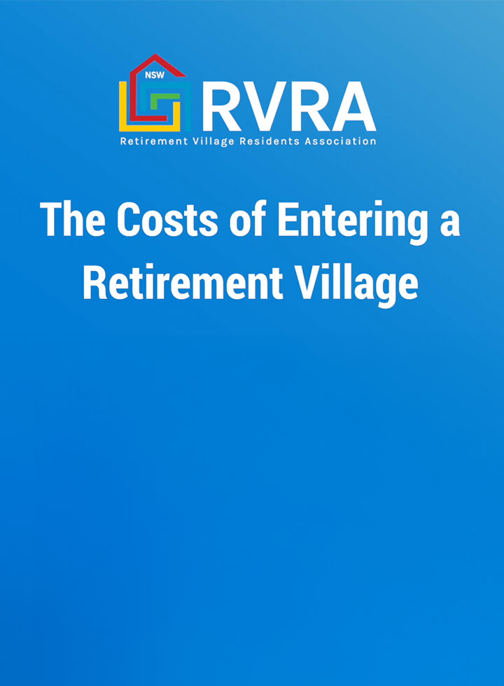The costs of entering a retirement village