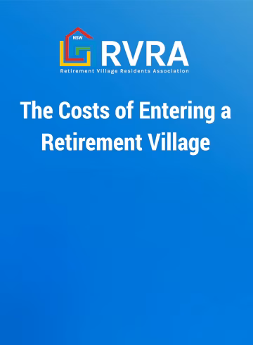 The costs of entering a retirement village