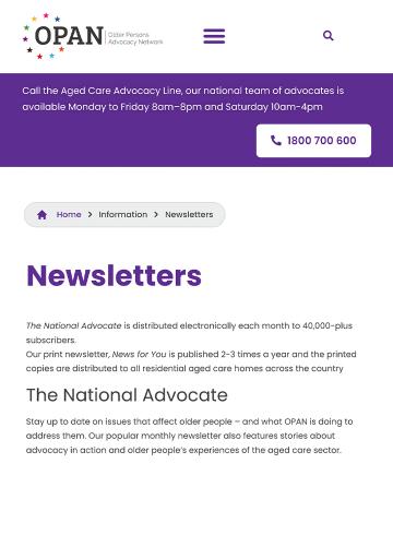 OPAN Newsletter Archive