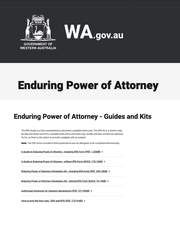 Enduring Power of Attorney Guides and Kits WA – Compass