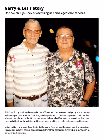 Photo of two men wearing orchids in their lapels