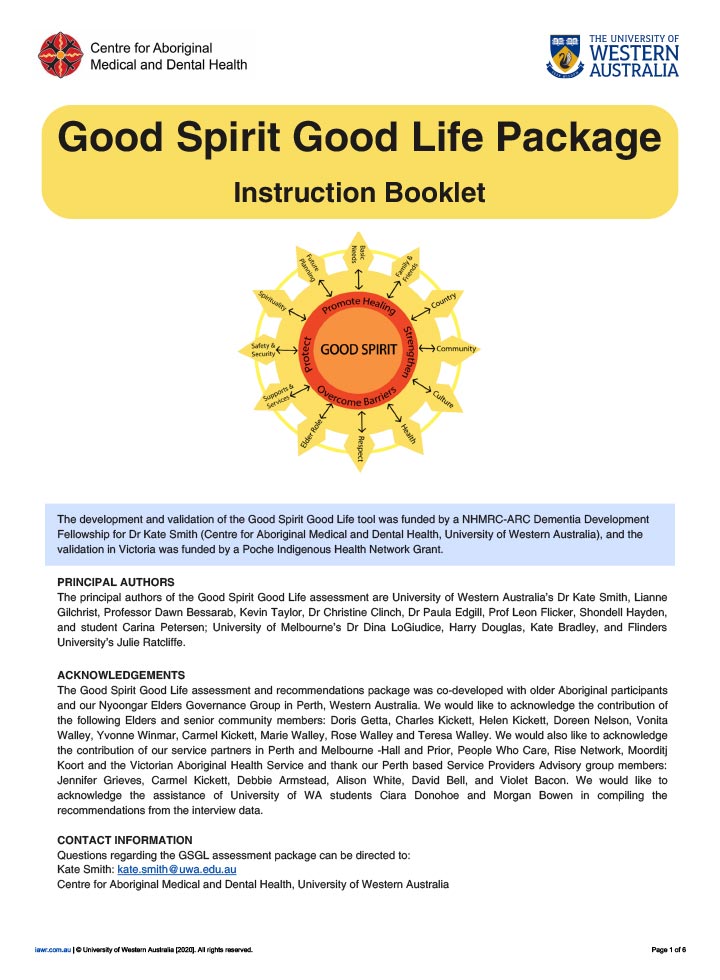 Good spirit, good life toolkit