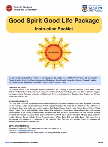 Good spirit, good life toolkit