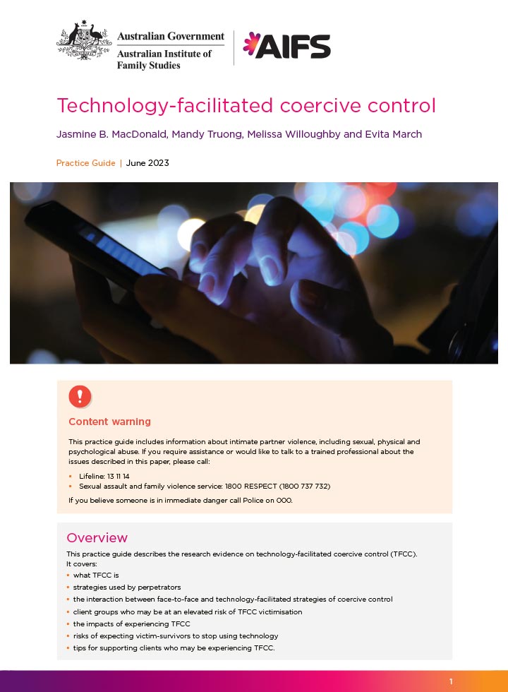 Technology-facilitated coercive control guide