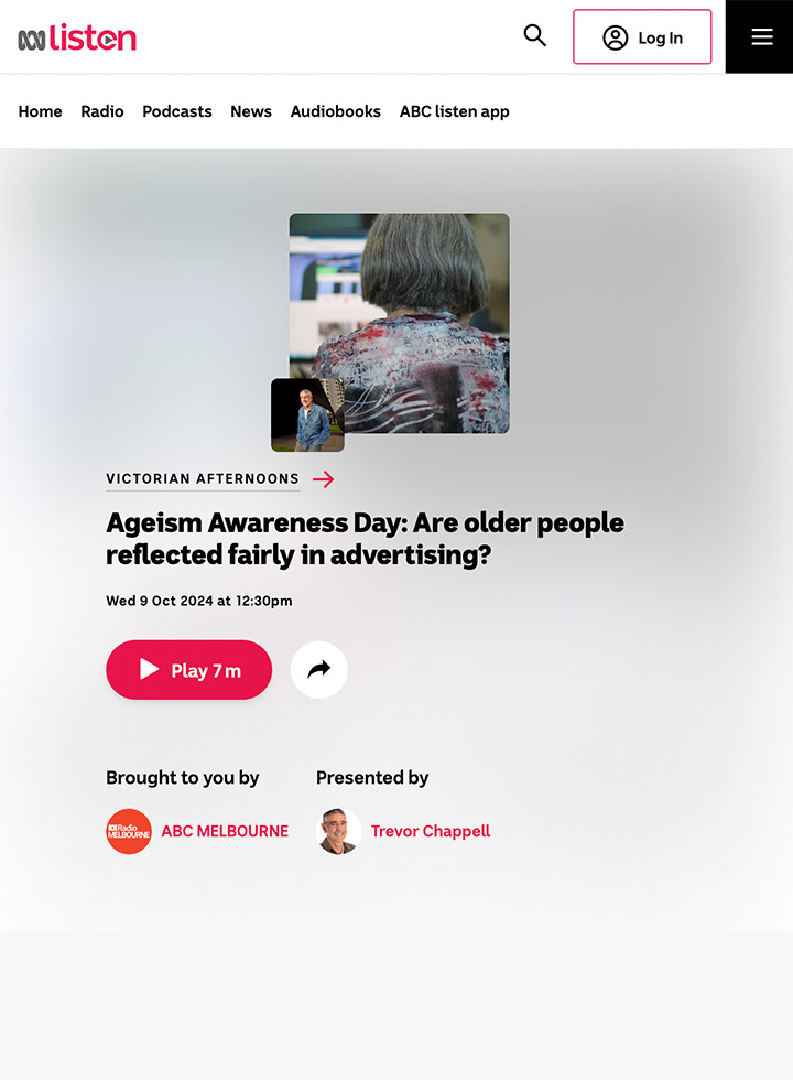 Are older people reflected fairly in advertising?